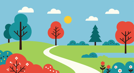 autumn landscape with trees