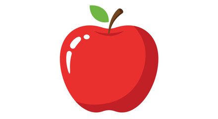 red apple isolated on white