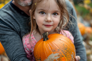 Person carving large pumpkin for Halloween during festive seasonal preparation at home kitchen, generative ai