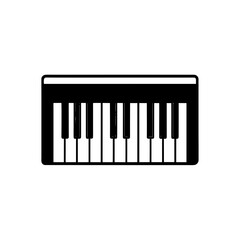 Fototapeta premium Illustration of a piano keyboard silhouette