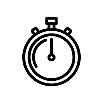 Simple stopwatch icon illustration silhouette