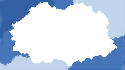 Blue paint frame background. Blue paint frame with copy spaces for text and creative designs. Blue border frame.