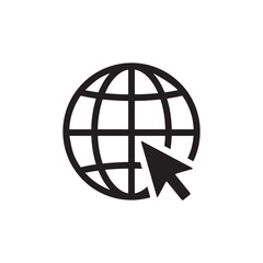 World wide web  www internet communication line art icon for apps and websites