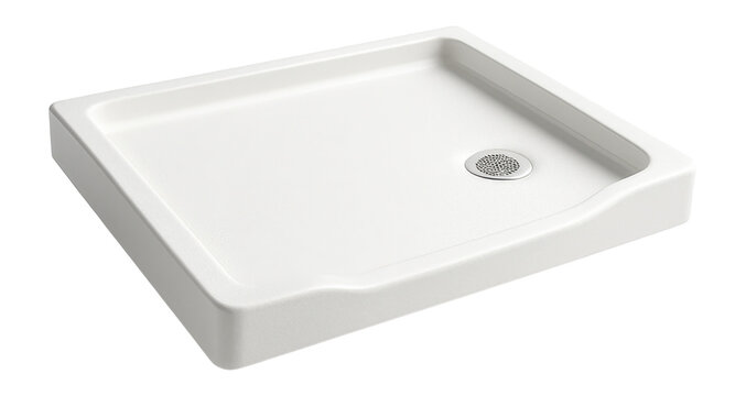 Accessible shower base for easy entry in a universally designed home.