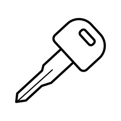 Car key icon on white  background