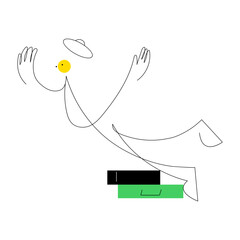 A sketchy style illustration representing fitness tracker