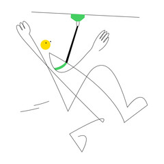 A sketchy style illustration representing fitness tracker