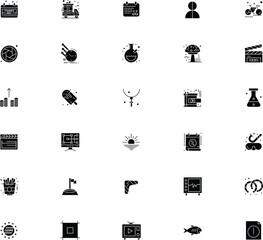 Collection of diverse vector icons representing various themes and concepts design