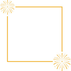 New Year Frame with Firework