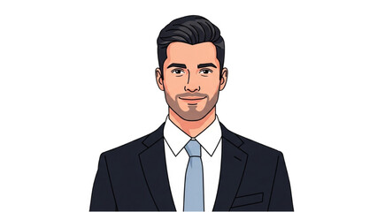 Professional Business Person in a Suit Illustration