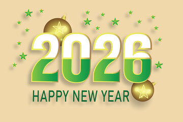 Celebrate the New Year 2026 season invitations , festive greeting card with