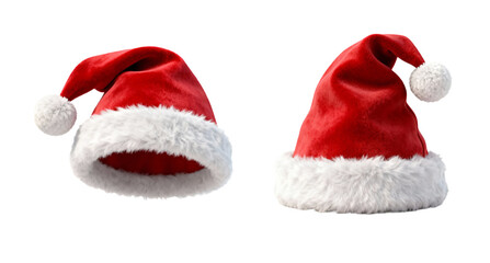 Festive Santa Hats: Classic Red and White Plush for Holiday Cheer and Christmas Celebrations, Perfect for Spreading Joy and Seasonal Warmth