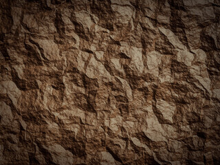 Rough, uneven rock surface in brown tones with bold wrinkles and creases.