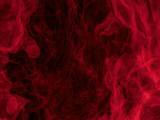 Wisps of glowing red smoke forming fluid shapes