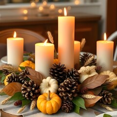 Festive Harvest Candle Decor