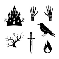 Halloween Silhouette Set