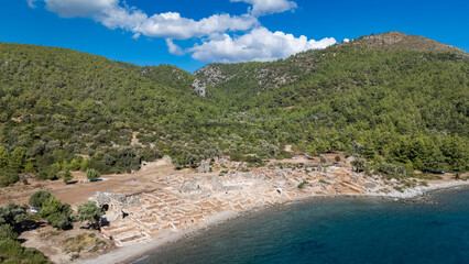 Ancient Ruins of Kissebuku (Anastasiapolis) on the Bodrum Coastline
