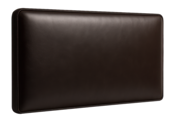 A sleek leather headboard ideal for a contemporary, masculine bedroom.