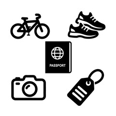 life style icon set pack