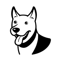 vector illustration of cartoon dog