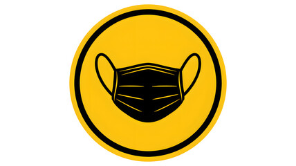 Wear a mask safety symbol for health guidelines, a vital reminder for public health, promoting safety and protection, a must for Covid-19 prevention