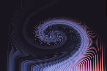 Fototapeta premium Abstract swirling vortex of light and color with dark background