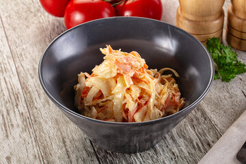 Vegan Coleslaw salad with cabbage and carrot