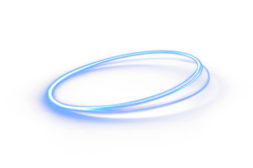 spinning dark blue light circle element on ground isolated on white or transparent png
