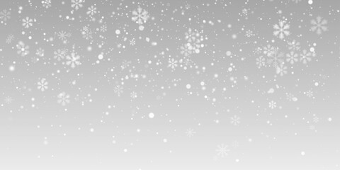 Naklejka na ściany i meble Png Falling snow on transparent background. Light snowfall, snowflakes, Snow flakes, snow background. Bokeh lights png