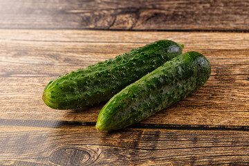 Raw fresh ripe green cucucmbers