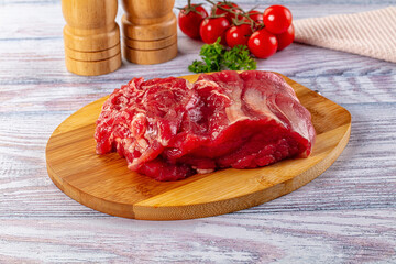 Raw beef cut uncooked fillet