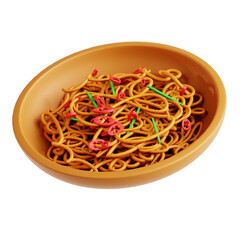 Fried Chicken Noodle 3D Icon