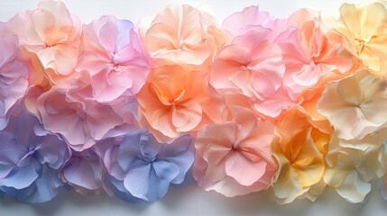 Fototapeta premium Vibrant Pastel Floral Arrangement - A Colorful Display of Delicate Blooms.