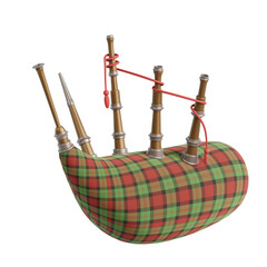 3D Bagpipes Illustration