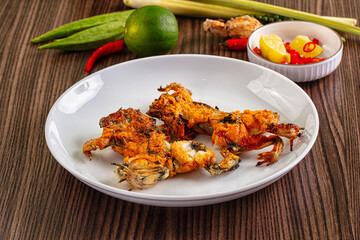Gourmet cuisine - fried fresh frog