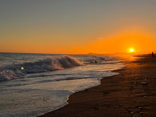 sunset on the beach