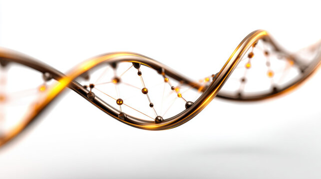 Analysis - Abstract, A minimalist illustration of a DNA strand passing through a stylized, glowing scanner, with abstract data points appearing.