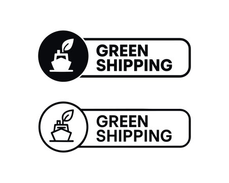 Black silhouette flat icon and outline icon style. 1x2 grid. two minimal vector icon style. Modern eco industrial label design. Circular black icon on the left with simple flat pictogram of