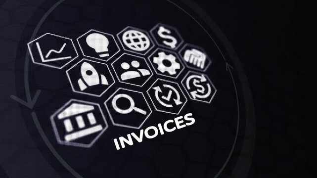 Modern Business Invoices for Professional Accounting. business ,technology and network connection icon concept.