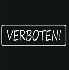 Stempel rot Verboten vector icon