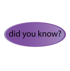 did you know sign on white background	
