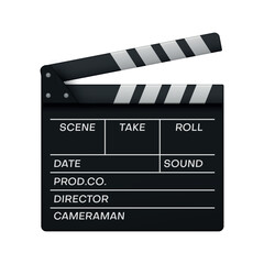 Obraz premium An illustration of a classic movie clapperboard with key information about the filming process, including scene, take, and frame number. Perfect for any film project or media content creation.