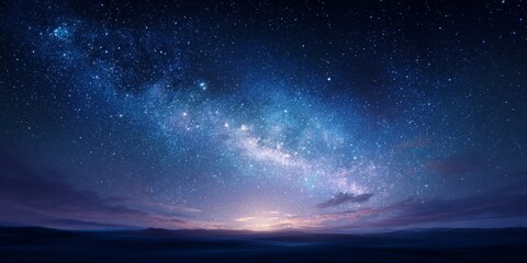 Fototapeta premium Vast Night Sky with Bright Stars and Cosmic Beauty in Deep Space