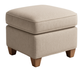 A plush-top storage ottoman, perfect for a suburban guest room.
