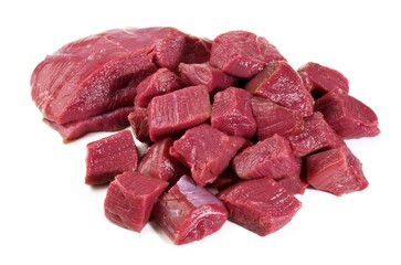 Uncooked Deer Ragout - Wild Game Meat