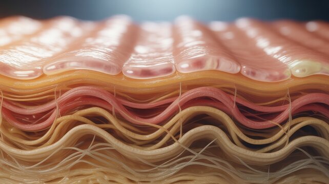 Realistic Collagen Cross-Section in Human Skin