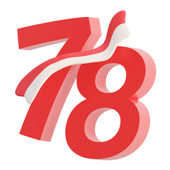 3D 78th Indonesian Independence Day Illustration