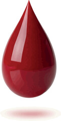 Obraz premium Create World Blood Donor Day concept, a drop of blood isolated on white background.