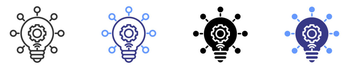 modernization icon set multiple style