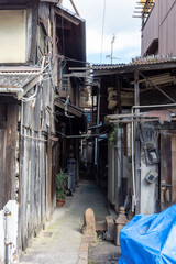 日本の広島県福山市の鞆の浦の古くてとても美しい建物と町並み